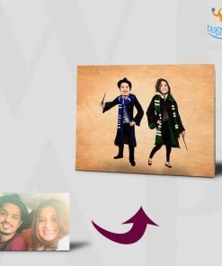 Chitra Chaya Personalized Harry Potter Caricature Wooden Portrait | COD Not Available