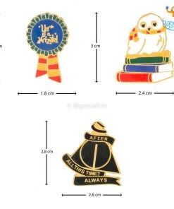Bigsmall_piu All Of It Harry Potter Wizardry Lapel Pins - Set Of 3