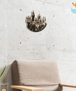Bigsmall_cc Hogwarts Wooden Wall Clock Corporate