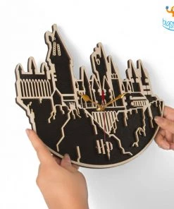 Bigsmall_cc Hogwarts Wooden Wall Clock Corporate