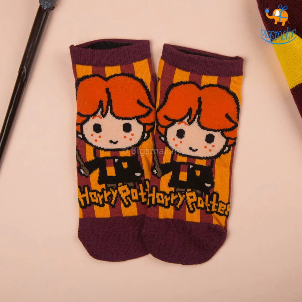 Bigsmall_hmk Harry Potter Ankle Length Socks - Set Of 3