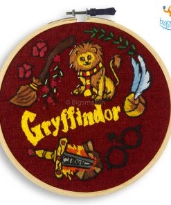 Hoop-Broideries Gryffindor Embroidery Hoop Art - Harry Potter All Of It