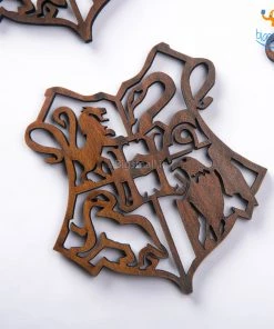 Bigsmall_cc Harry Potter Laser Cut Wooden Coasters - Set Of 4