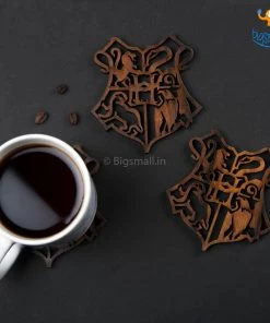 Bigsmall_cc Harry Potter Laser Cut Wooden Coasters - Set Of 4