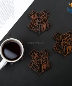 Bigsmall_cc Harry Potter Laser Cut Wooden Coasters - Set Of 4
