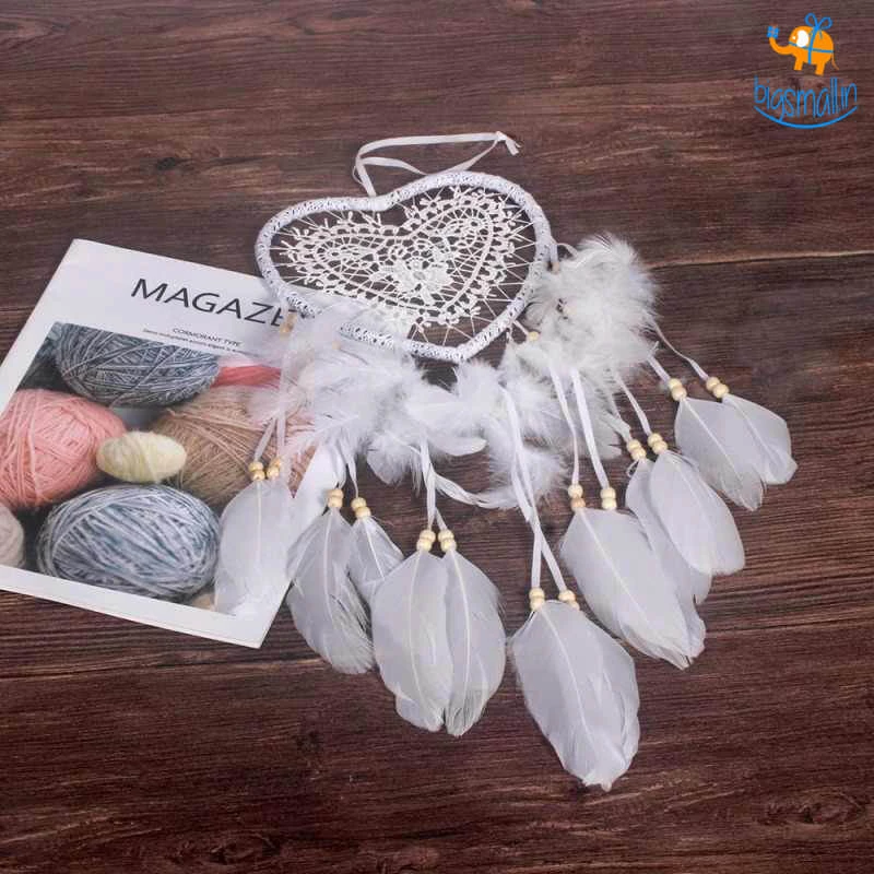 Bigsmall_hmk Heart Dreamcatcher With LED Lights