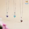 Ash Designs Heart Semi-Precious Pendant With Silver Chain Best Sellers