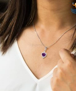 Ash Designs Heart Semi-Precious Pendant With Silver Chain Best Sellers