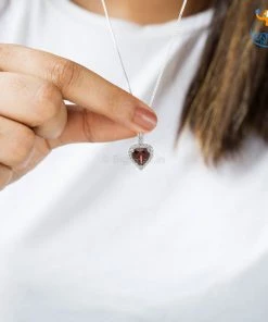 Ash Designs Heart Semi-Precious Pendant With Silver Chain Best Sellers