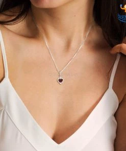 Ash Designs Heart Semi-Precious Pendant With Silver Chain Best Sellers