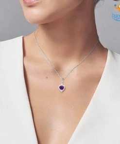 Ash Designs Heart Semi-Precious Pendant With Silver Chain Best Sellers