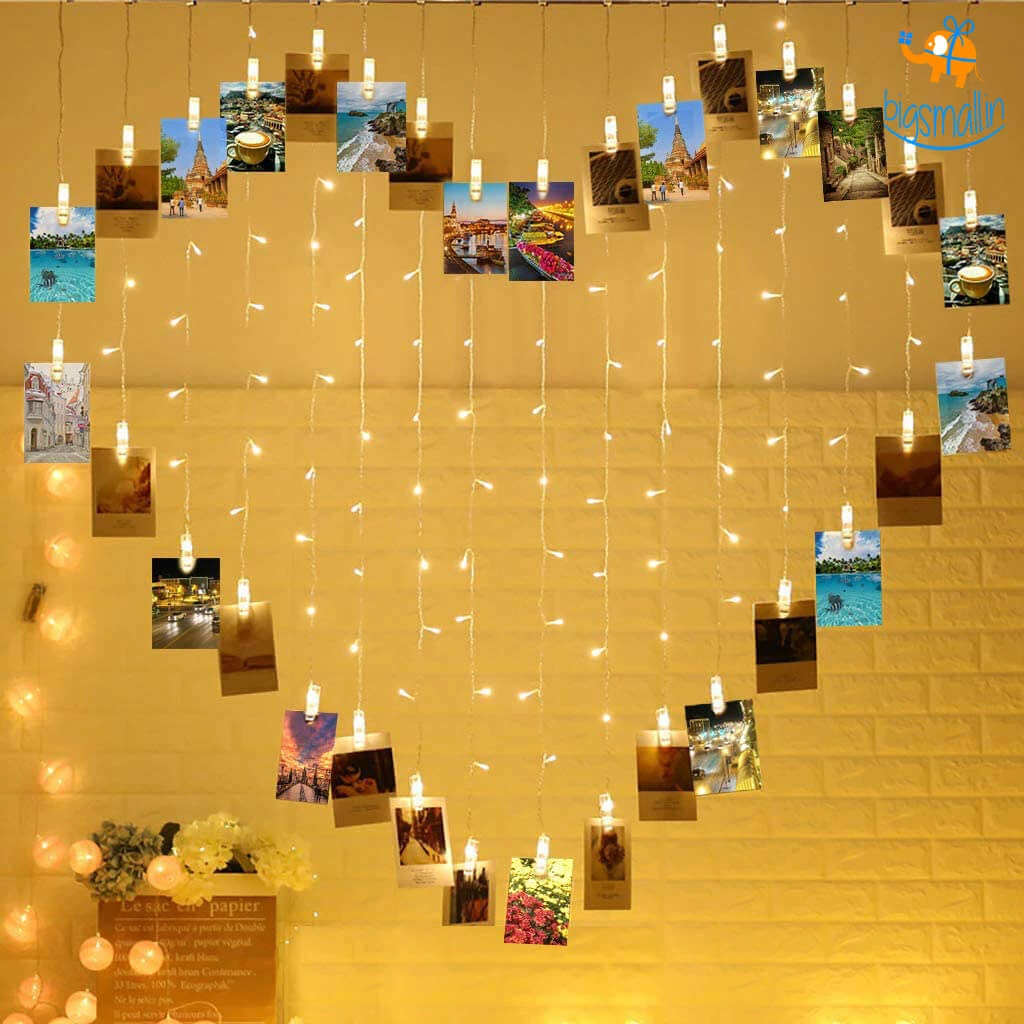 Coral Tree Heart Shape Curtain Clips LED String Lights All Of It