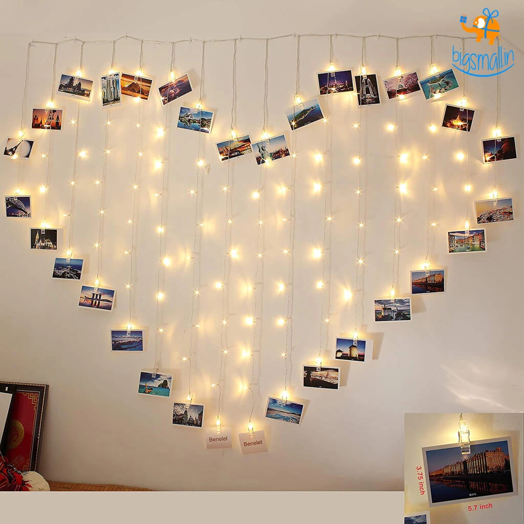 Coral Tree Heart Shape Curtain Clips LED String Lights All Of It