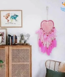 Bigsmall_hmk Heart Dreamcatcher With LED Lights