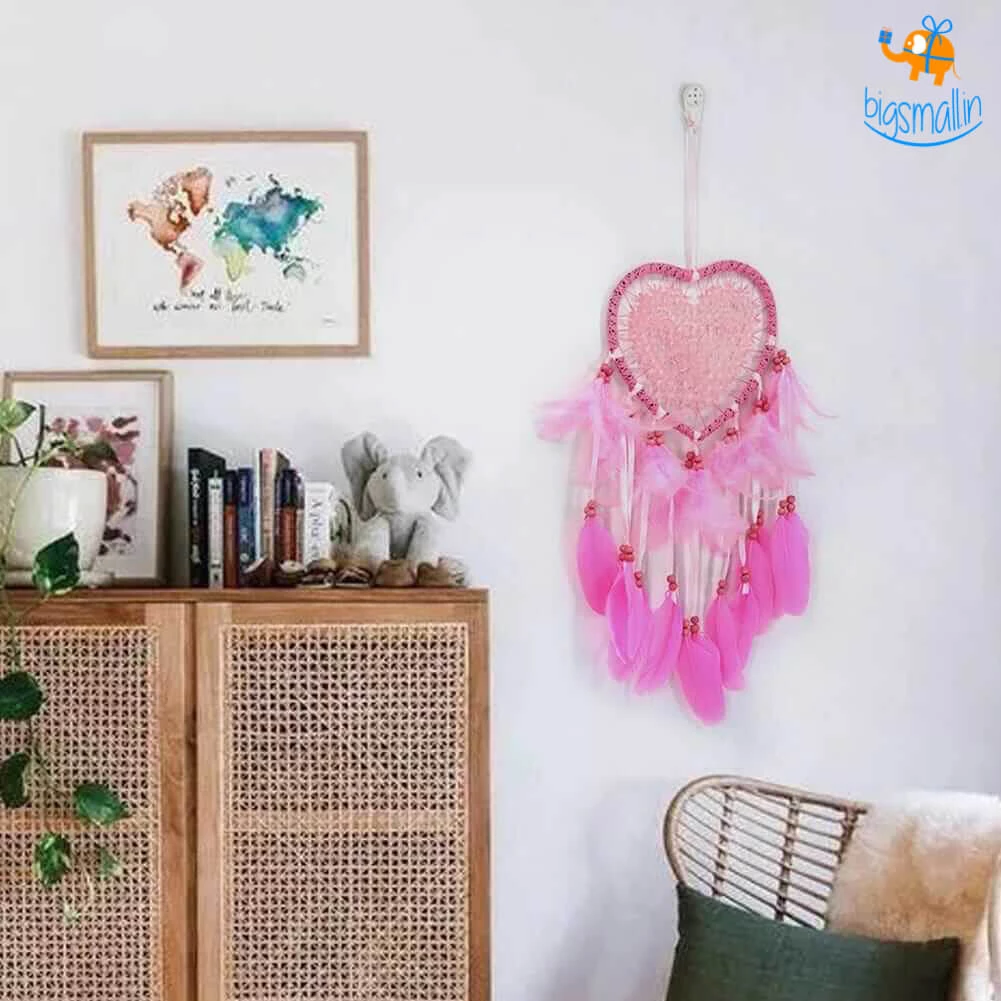 Bigsmall_hmk Heart Dreamcatcher With LED Lights