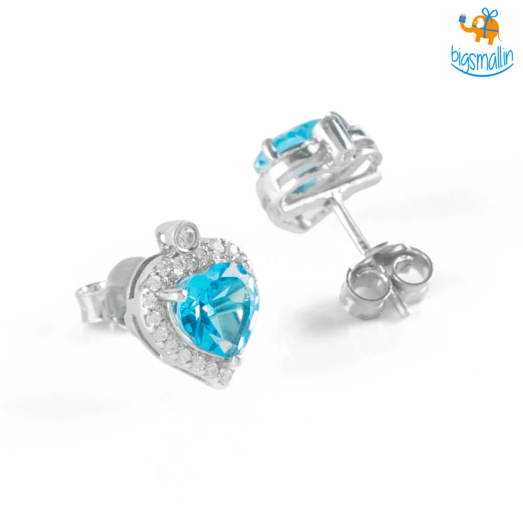 Ash Designs Heart Semi-Precious Heart Earring Studs All Of It