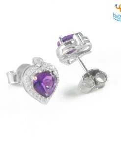 Ash Designs Heart Semi-Precious Heart Earring Studs All Of It
