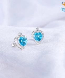 Ash Designs Heart Semi-Precious Heart Earring Studs All Of It