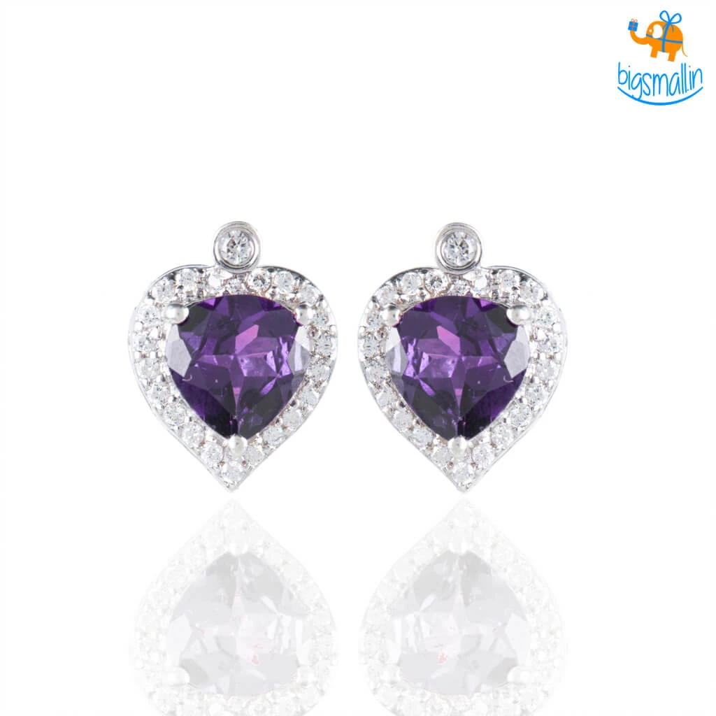 Ash Designs Heart Semi-Precious Heart Earring Studs All Of It