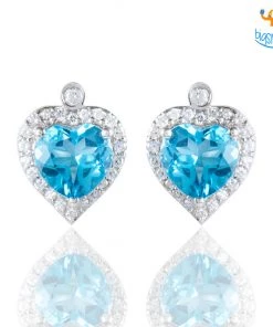 Ash Designs Heart Semi-Precious Heart Earring Studs All Of It