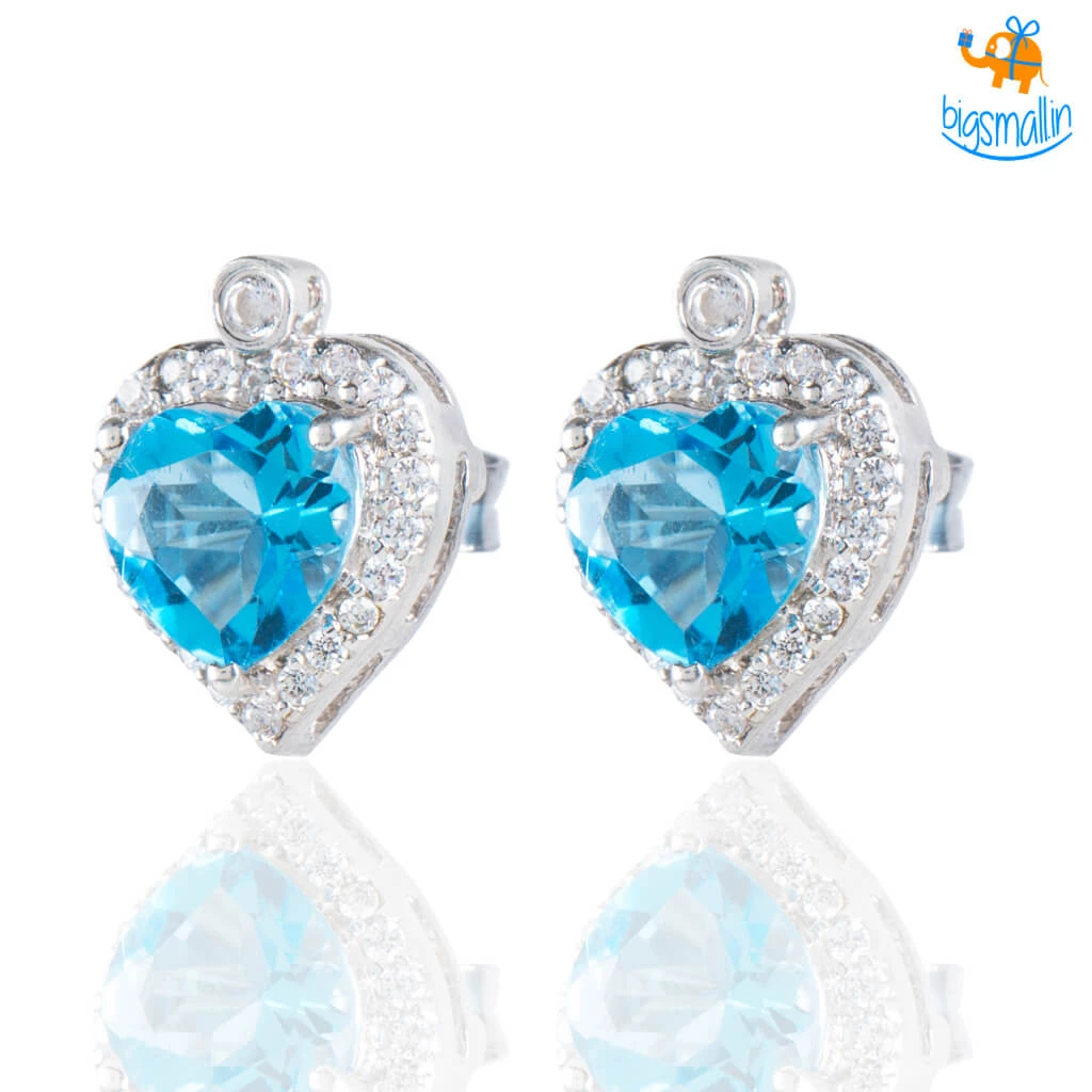 Ash Designs Heart Semi-Precious Heart Earring Studs All Of It