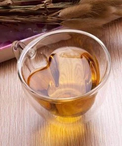 Bigsmall Heart Shaped Double Wall Glass Father's Day