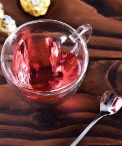 Bigsmall Heart Shaped Double Wall Glass Father's Day