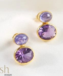 Ash Designs Hestia Amethyst & Tanzanite Earrings All Of It