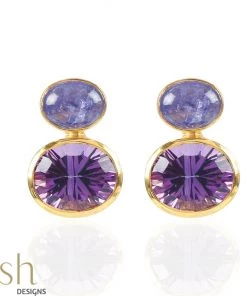 Ash Designs Hestia Amethyst & Tanzanite Earrings All Of It