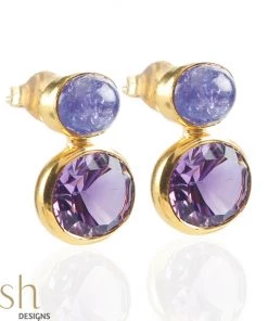 Ash Designs Hestia Amethyst & Tanzanite Earrings All Of It