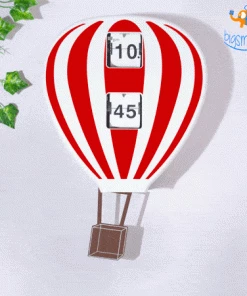 AmyLi Hot Air Balloon Flip Clock Father's Day