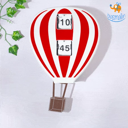 AmyLi Hot Air Balloon Flip Clock Father's Day