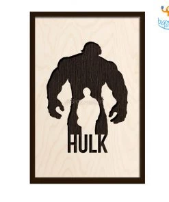 Bigsmall_cc Hulk Engraved Wooden Frame