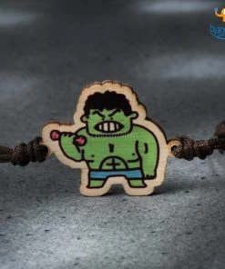Bigsmall Hulk Wooden Rakhi