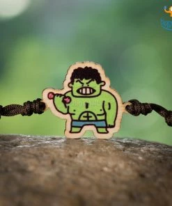 Bigsmall Hulk Wooden Rakhi