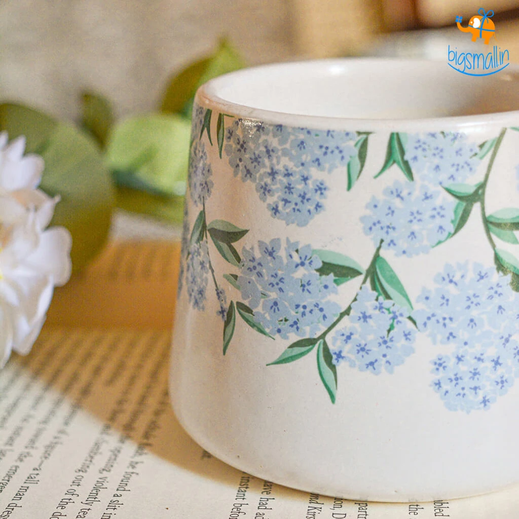 Hollyhock All Of It Hydrangea Ceramic Mug - Set Of 2