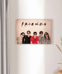 Chitra Chaya Father's Day Personalized Friends Caricature Wooden Portrait | COD Not Available