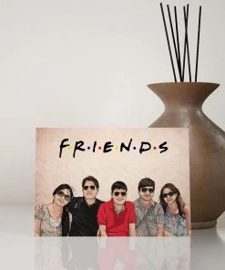 Chitra Chaya Father's Day Personalized Friends Caricature Wooden Portrait | COD Not Available