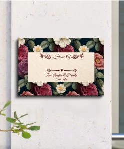 Chitra Chaya Personalized Floral Frame Name Plate | COD Not Available
