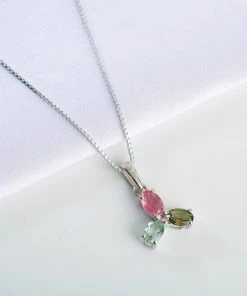 Ash Designs All Of It Ziva Tourmaline Semi-Precious Pendant With Chain