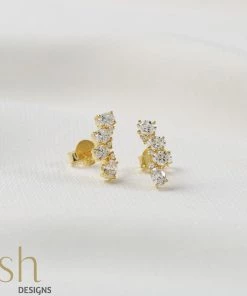 Ash Designs Gold Mini Earring Climbers Sale