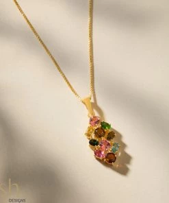 Ash Designs Moana Gemstone Pendant With With Silver Chain