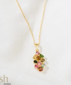 Ash Designs Moana Gemstone Pendant With With Silver Chain