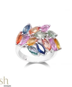Ash Designs Paradise Valley Semi-Precious Ring Set In Silver
