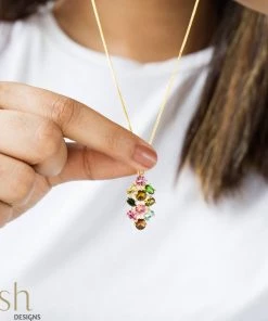 Ash Designs Moana Gemstone Pendant With With Silver Chain