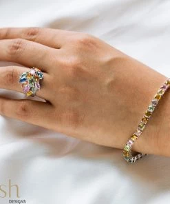 Ash Designs Paradise Valley Semi-Precious Ring Set In Silver