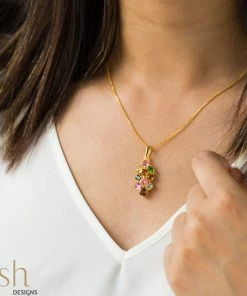 Ash Designs Moana Gemstone Pendant With With Silver Chain