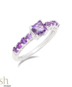 Ash Designs All Of It Stardust Amethyst Semi-Precious Ring