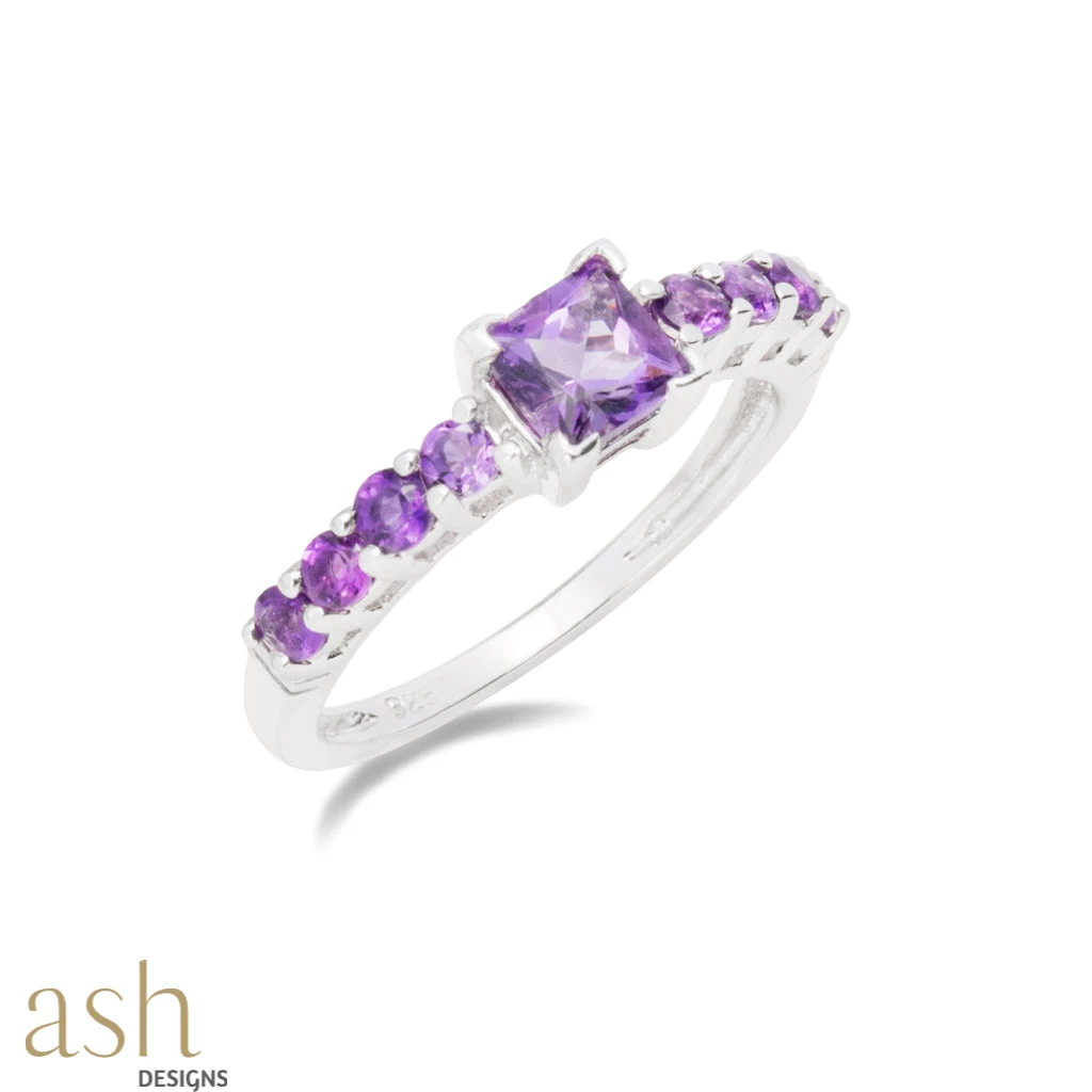 Ash Designs All Of It Stardust Amethyst Semi-Precious Ring