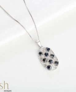 Ash Designs All Of It Blue Sapphire Pendant With Chain